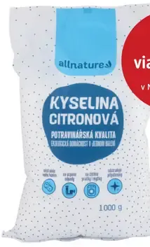 Allnature kyselina citrónová potravinárska kvalita