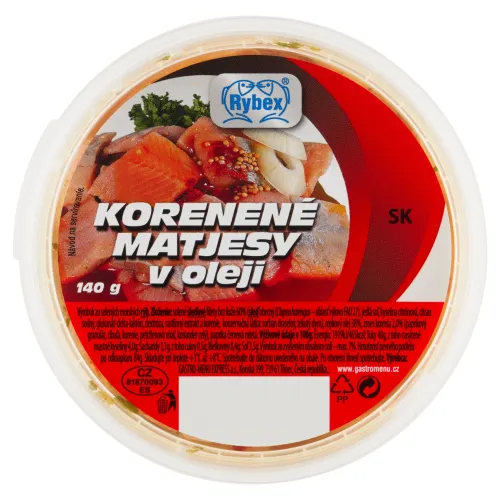 Rybex Korenené matjesy v oleji