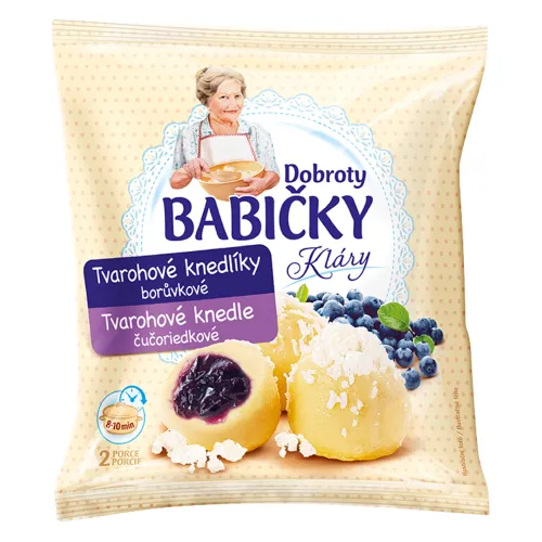 Dobroty Babičky Kláry Tvarohové knedle čučoriedkové