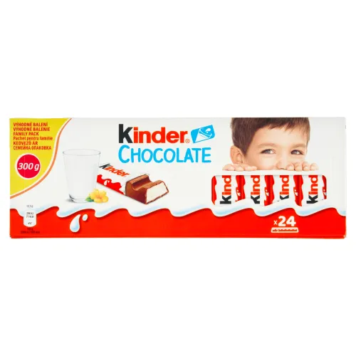 Kinder Chocolate tyčinky z mliečnej čokolády s mliečnou náplňou