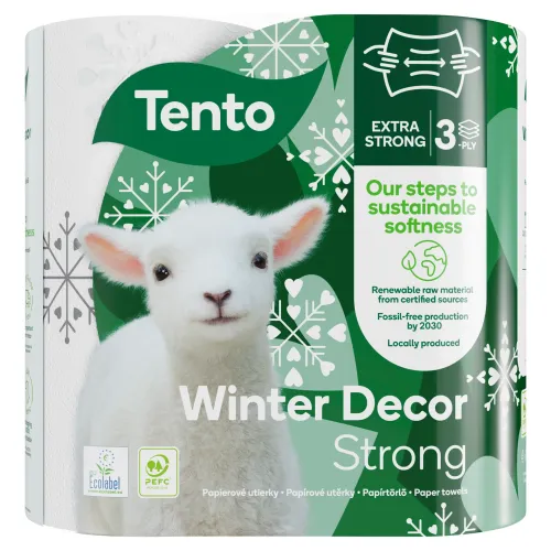 Tento Winter Decor papierové utierky 3 vrstvy 2 kotúče