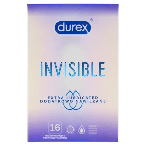 Durex Invisible Extra Lubricated prezervatívy