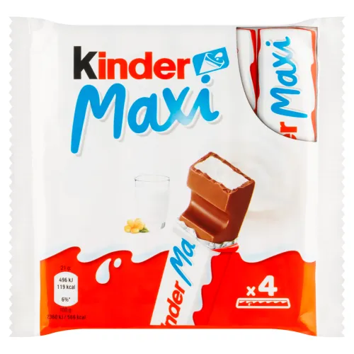 Kinder Maxi tyčinka z mliečnej čokolády s mliečnou náplňou