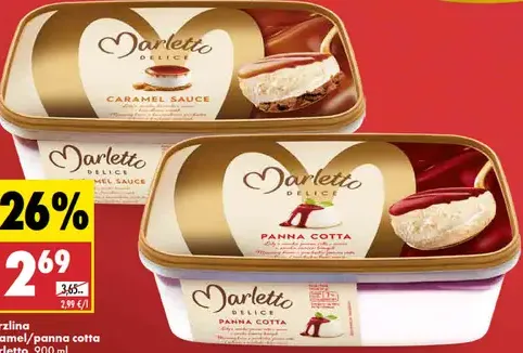 Marletto Delice zmrzlina panna cotta