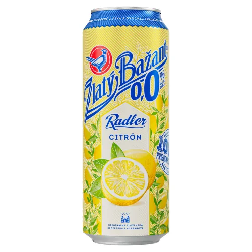 Zlatý Bažant Radler 0,0% citrón