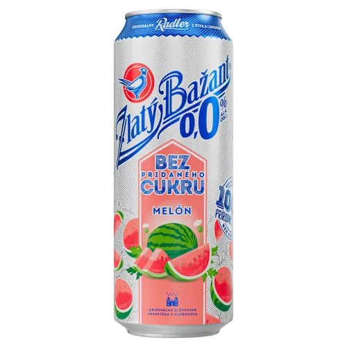 Zlatý Bažant Radler 0,0% melón bez pridaného cukru