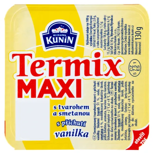 Mlékárna Kunín Termix maxi vanilka