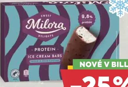 Milora Protein zmrzlinové tyčinky cookies & cream
