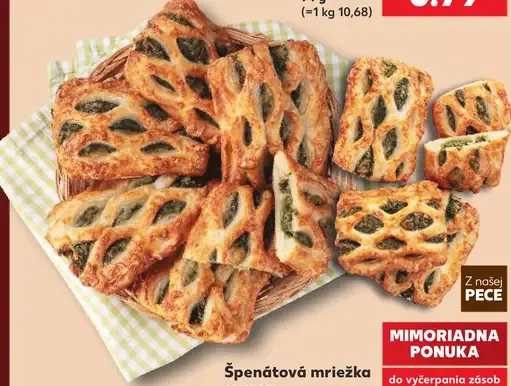 Špenátová mriežka so syrom
