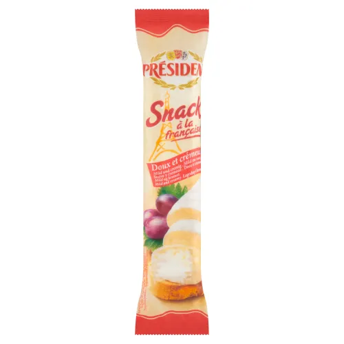 President Snack a La Francaise mäkký zrejúci syr s bielou plesňou na povrchu