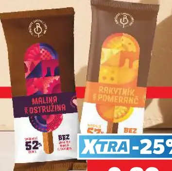 Mrazený krém – malina a ostružina; ríbezľa s pomarančom