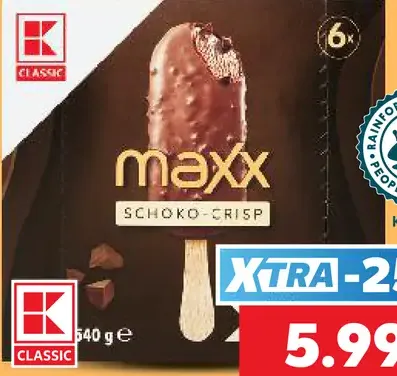 K-Classic Maxx Schoko-Crisp mrazený krém