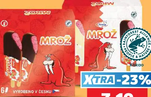 Mrož mrazený krém – rôzne druhy