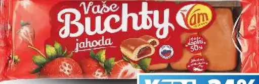 Vaše buchty s jahodovou náplňou