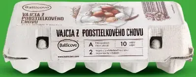 Balticovo vajcia z podstielkového chovu, veľkosť M