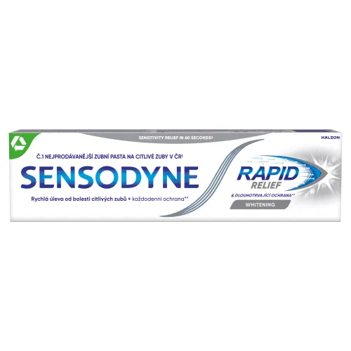 Sensodyne Rapid Relief Whitening zubná pasta s fluoridom