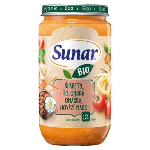 Sunar Bio špagety, bolonská omáčka, hovädzie mäso