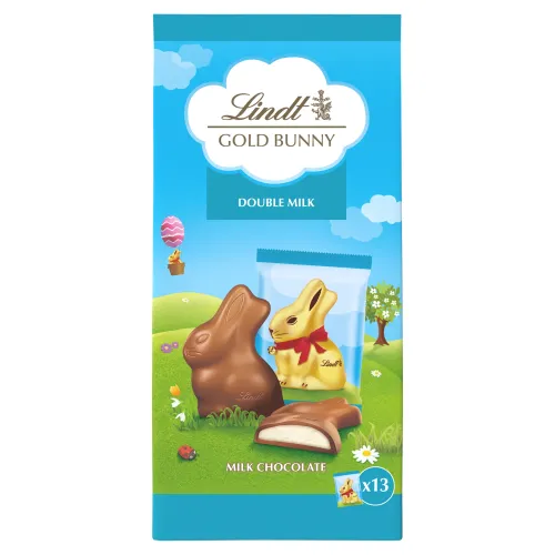 Lindt Gold Bunny mliečna čokoláda s dvoma druhmi mliečnych náplní