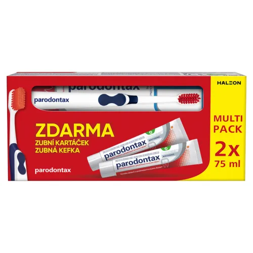 Parodontax Whitening zubná pasta 2 x+ Gentle Clean Extra Soft zubná kefka