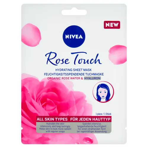 Nivea Rose Touch 10-minútová hydratačná textilná maska