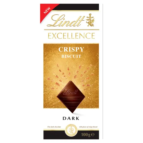 Lindt Excellence Horká čokoláda s chrumkavými kúskami sušienky