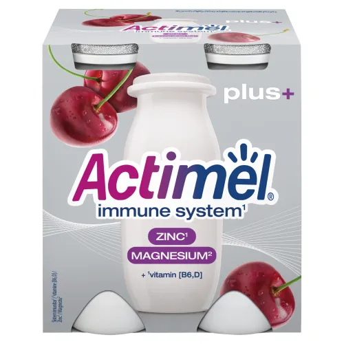 Actimel Jogurtový nápoj mlieko s vitamínmi B6 a D, horčíkom a zinkom - višňa 4 x(400 g)