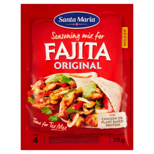 Santa Maria Fajita Original Medium koreninový prípravok do plniek placiek tortillas a hrianok
