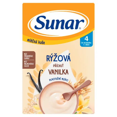 Sunar Mliečna kaša ryžová príchuť vanilka