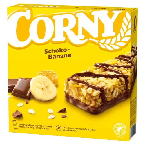 Corny Cereálna tyčinka s banánmi v mliečnej čokoláde 6 x(150 g)