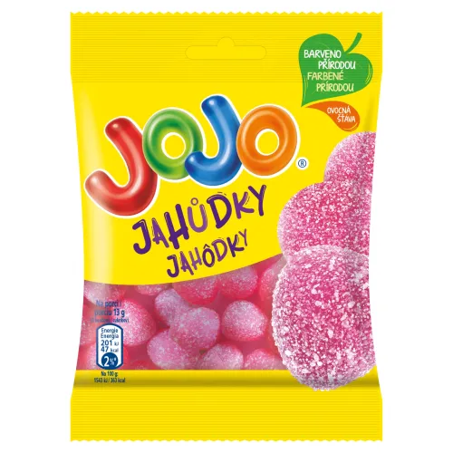 JOJO Jahôdky želé cukríky s jahodovou príchuťou