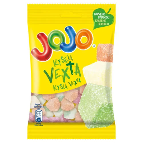 JOJO Vexta kyslá želé cukríky s ovocnými príchuťami