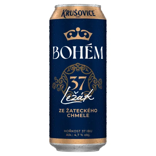Krušovice Bohém pivo ležák plechovka