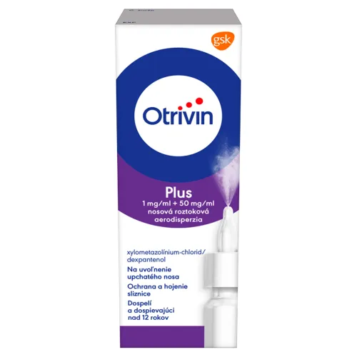 Otrivin Plus 1 mg/ml + 50 mg/ml nosová roztoková aerodisperzia