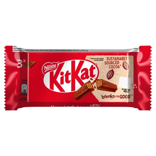 KitKat 4Finger multipack tyčinka s oblátkou v mliečnej čokoláde 3 x