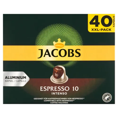 Jacobs Espresso 10 Intenso káva pražená mletá v kapsuliach