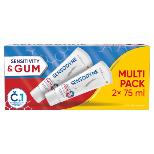 Sensodyne Sensitivity & Gum Whitening zubná pasta s fluoridom 2 x