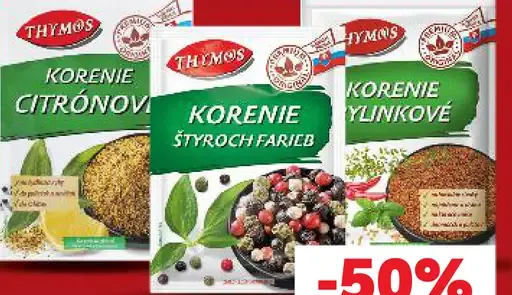 Thymos zmes korenín – rôzne druhy