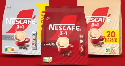 Nescafé instantný kávový nápoj – 2 v 1 Classic, 3 v 1 Classic, rôzne druhy