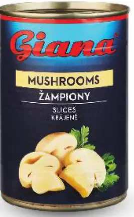 Giana krájané šampiňóny
