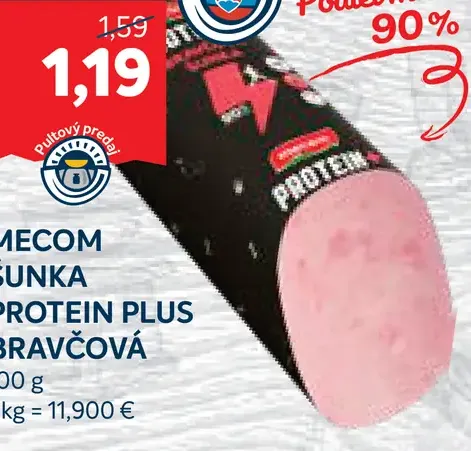 Mecom šunka Protein Plus bravčová