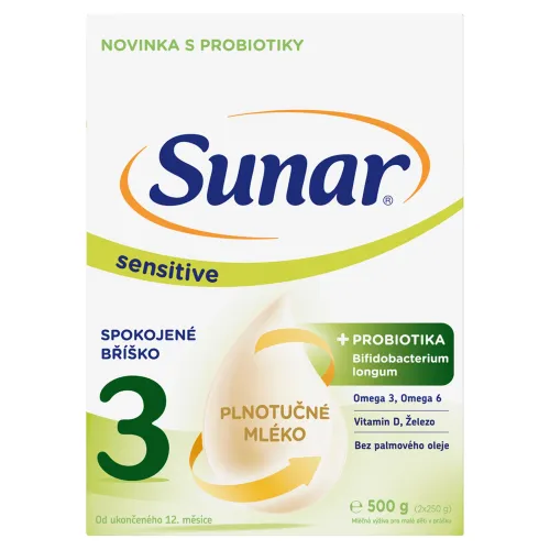 Sunar Sensitive 3 mliečna výživa pre malé deti v prášku 2 x(500 g)