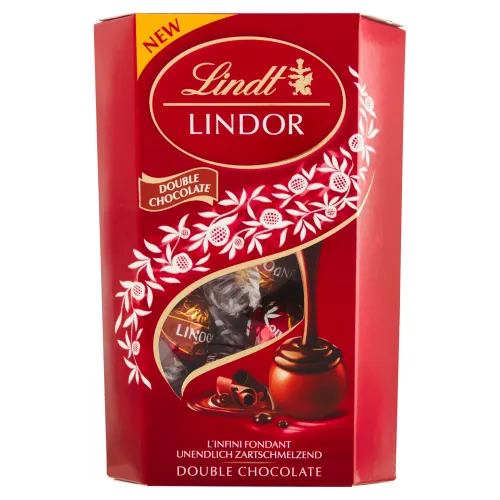 Lindt Lindor Mliečna a horká čokoláda s jemnou tekutou náplňou