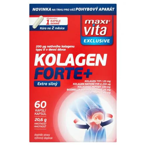 MaxiVita Exclusive Kolagen forte+ extra silný 60 kapsúl