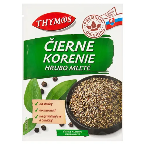 Thymos Čierne korenie hrubo mleté