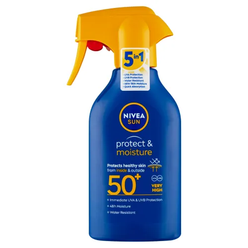 Nivea Sun Protect & Moisture hydratačný sprej na opaľovanie OF 50+