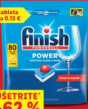 Finish Power tablety do umývačky riadu s citrónovou arómou