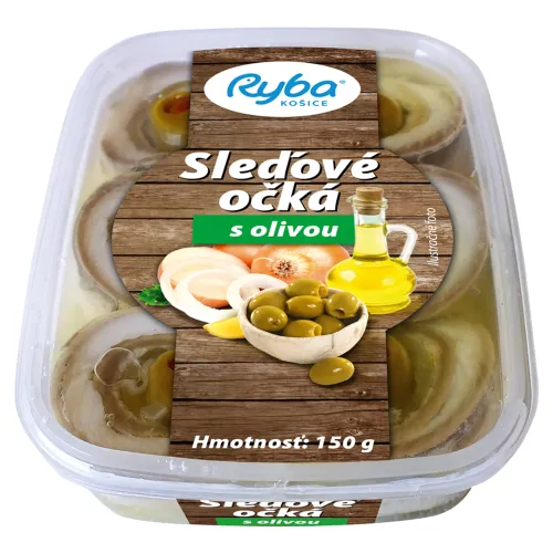 Ryba Košice Sleďové očká v oleji s olivou