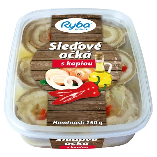 Ryba Košice More Zdravia Sleďové očká v oleji s kapiou