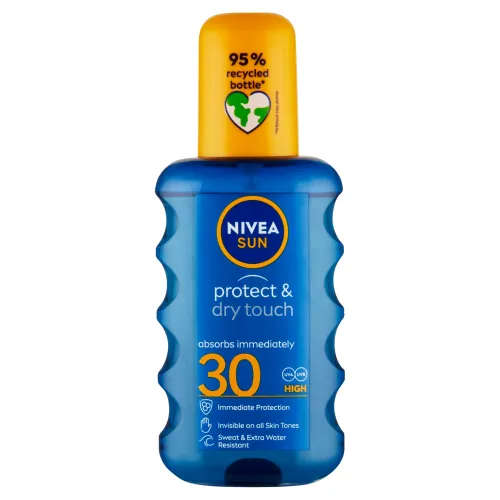 Nivea Sun Protect & Dry Touch neviditeľný sprej na opaľovanie OF