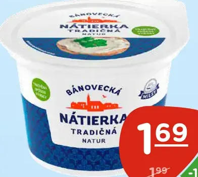 Milsy Bánovecká nátierka tradičná natur, rôzne druhy